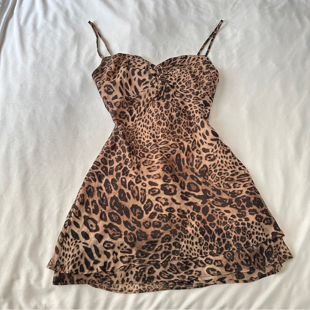 Superdown Dex Mini Dress in leopard print